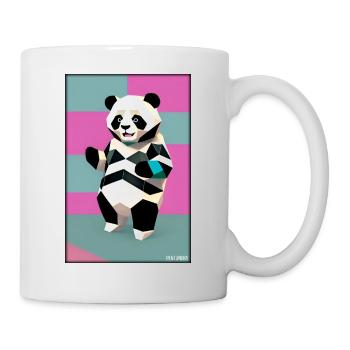 Panda Polygone Sauvage Panda Ours Sauvage Zoo Animal - Mug blanc - blanc - Droite