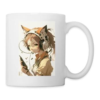 Anime Cat Girl Manga Otaku Waifu - Mug - white - Right