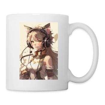 Anime Cat Girl Manga Otaku Waifu - Mug - white - Right