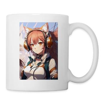 Anime Cat Girl Manga Otaku Waifu - Mug - white - Right