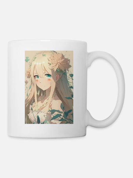 Anime Girl Anime Girl Waifu Otaku Beautiful - Mug blanc - blanc