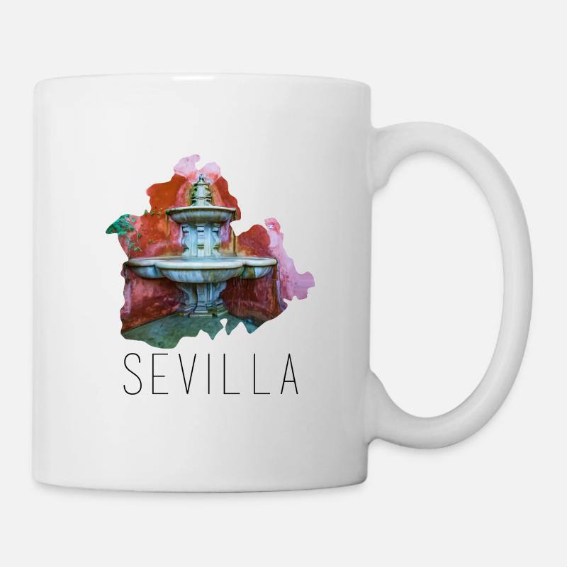 Springbrunnen - Tasse - Weiß