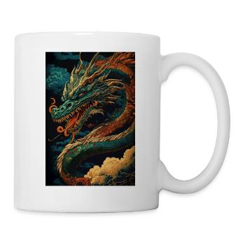 Japanischer Drache Chinesischer Drache - Tasse - Weiß - Rechts