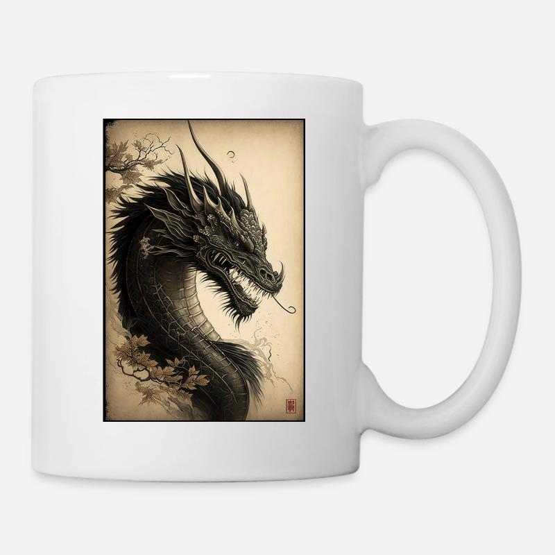 Japanischer Drache Chinesischer Drache - Tasse - Weiß