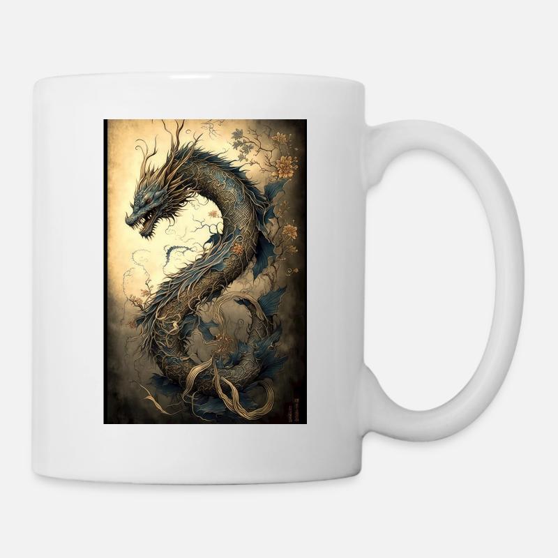 Dragon japonais Art du dragon chinois - Mug blanc - blanc