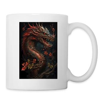 Japanischer Drache Chinesischer Drache - Tasse - Weiß - Rechts