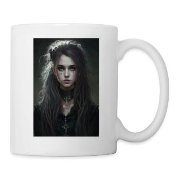 Gothic Mädchen Goth Girl - Mug - white - Right