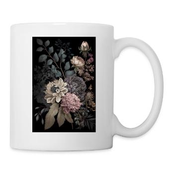Peinture de fleurs 3 - Mug blanc - blanc - Droite