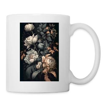 Cadeau de peinture de fleurs - Mug blanc - blanc - Droite