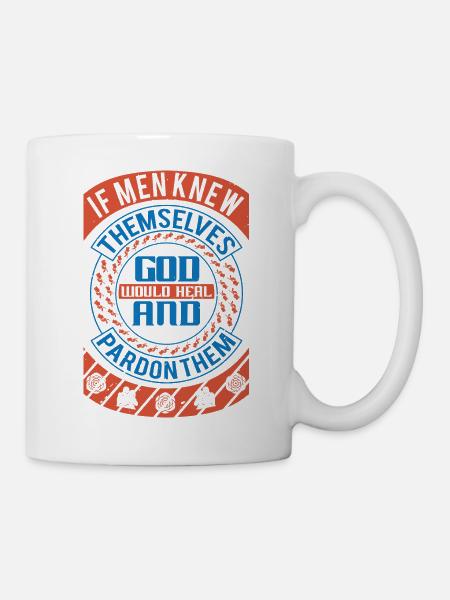 SI LES HOMMES LES CONNAISSAIENT, ILS SAUVENT DIEU ET LEUR PARDONNENT-ILS - Mug blanc - blanc