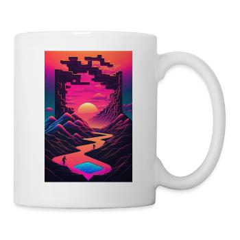 Retro Gaming Gamer Futuriste - Mug blanc - blanc - Droite