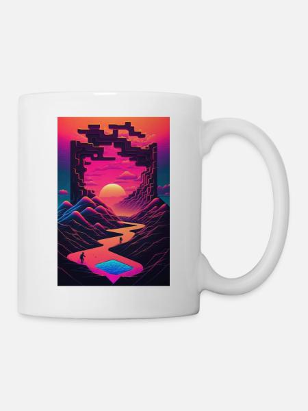 Retro Gaming Gamer Futuristic - Mug - white