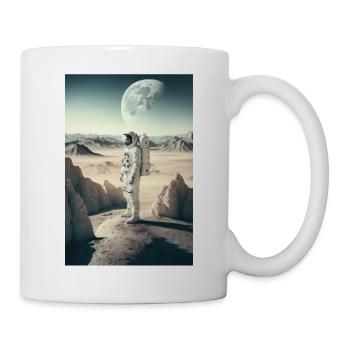 Astronaut Desert Landscape Moon Space - Mug - white - Right