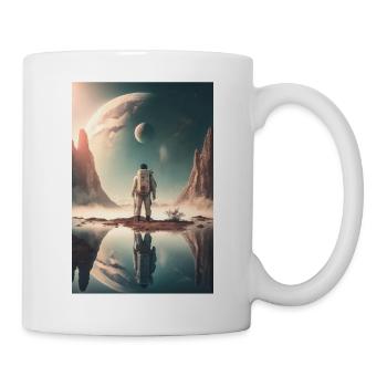 Astronaut Desert Landscape Moon Space Space - Mug - white - Right