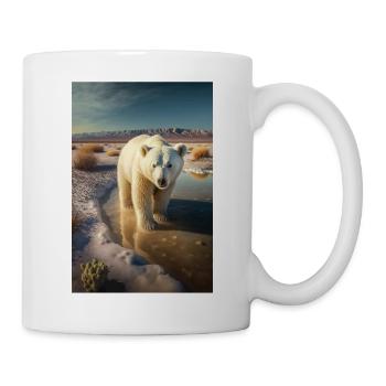 Ours polaire désert climat réchauffement climatique protection climatique - Mug blanc - blanc - Droite