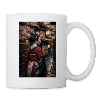 Geisha Japanese Kimono Beautiful Japan - Mug - white - Right
