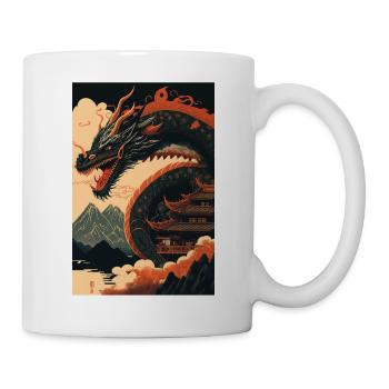Japanischer Drache Chinesischer Drache - Tasse - Weiß - Rechts