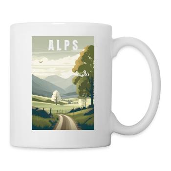 Alpine Nature minimalist gift - Mug - white - Right