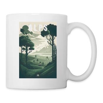 Alpes randonnée Nature Montagnes Cadeau - Mug blanc - blanc - Droite