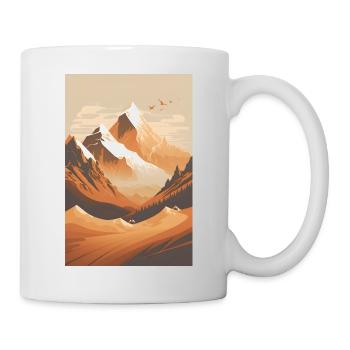 Randonnée en montagne nature cadeau minimaliste - Mug blanc - blanc - Droite