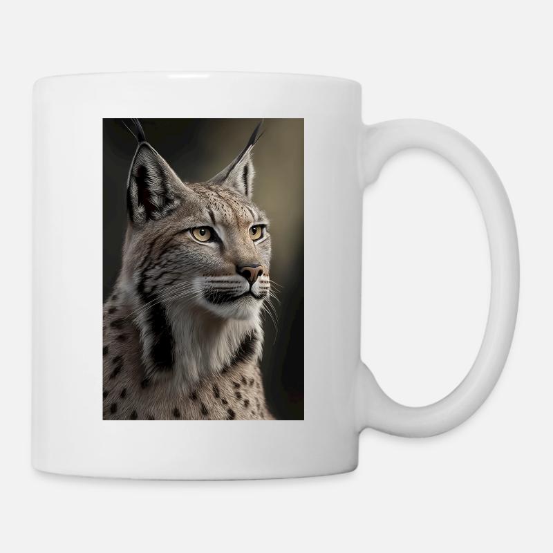 Luchs Wildkatze - Tasse - Weiß