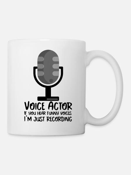 Voice over actor, funny voices just recording - Mug - white