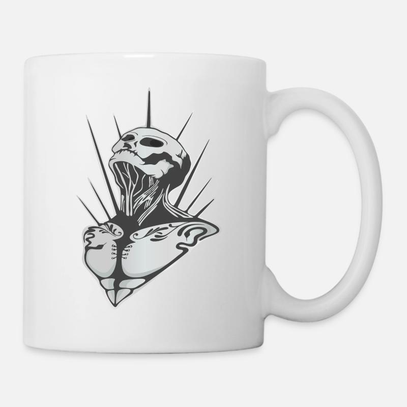 Skull - Tasse - Weiß