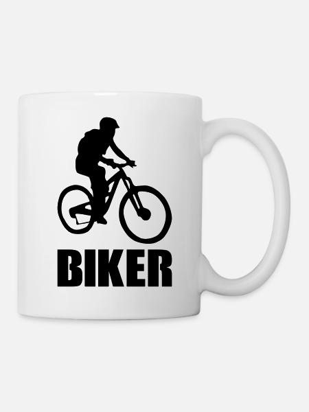 biker - Mug - white