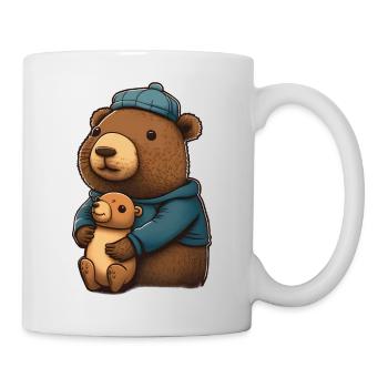 Capybara cuddling - Mug - white - Right