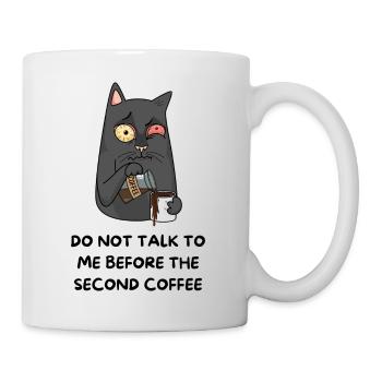 Do not speak up before the second coffee - Mug - white - Right