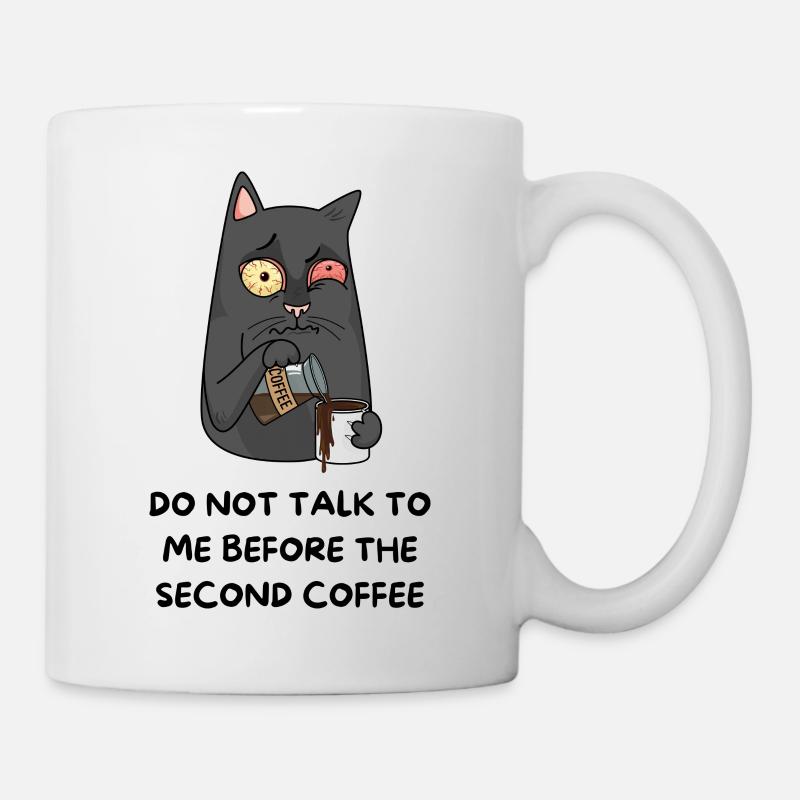 Ne parlez pas avant le deuxième café - Mug blanc - blanc