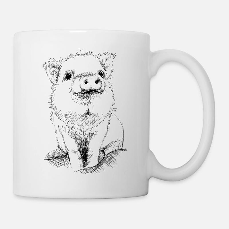 Ferkel - Tasse - Weiß