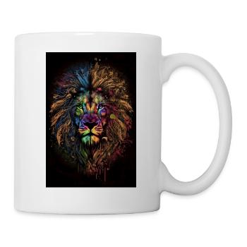 Abstract Lion Head, Generative AI - Mug - white - Right