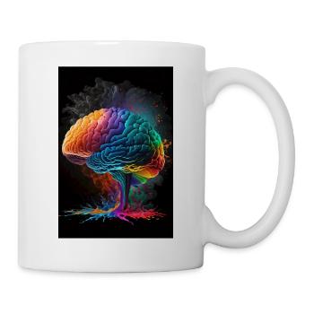 Human brain, generative AI - Mug - white - Right