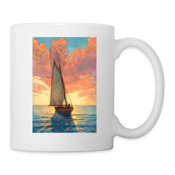 Sailboat Sailing Ocean - Mug - white - Right