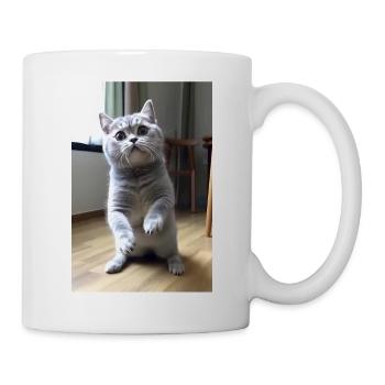 Funny cute cat - Mug - white - Right