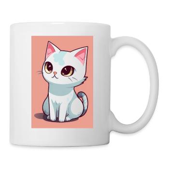 Funny cute cat - Mug - white - Right