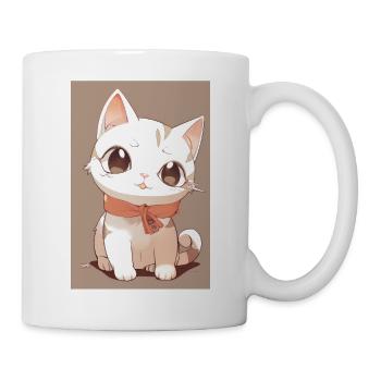 Lustige Katze - Tasse - Weiß - Rechts