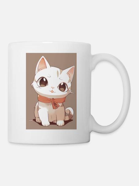 Lustige Katze - Tasse - Weiß