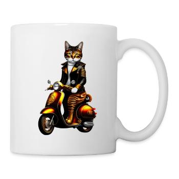 Chat steampunk - Mug blanc - blanc - Droite