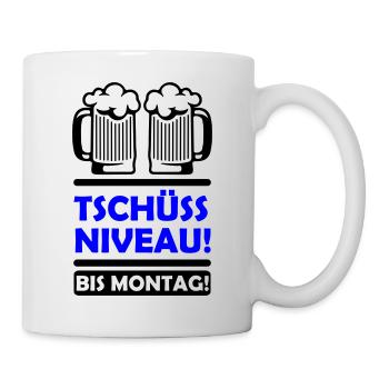 tschüss niveau 2 - Tasse - Weiß - Rechts