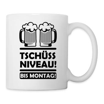 Tschüss Niveau - Tasse - Weiß - Rechts