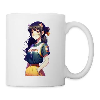 baseball girl,jolie fille de base-ball, - Mug blanc - blanc - Droite