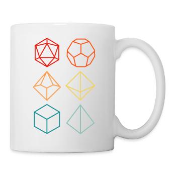 Dragon - Colorful silhouette game dice set - Mug - white - Right