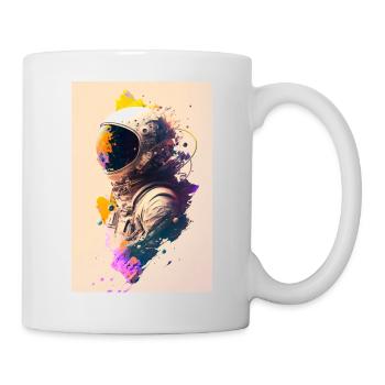 Astronaut painting ZEN - Mug - white - Right
