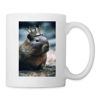 Süßes Capybara Geschenk Krone Niedliches Capybara - Tasse - Weiß - Rechts