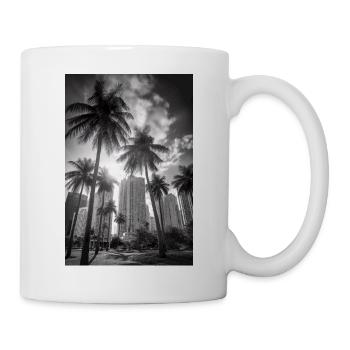 Beach Palm Trees Summer Vacation Gift Vintage Miami - Mug blanc - blanc - Droite