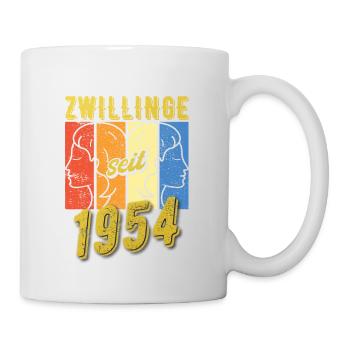 Zwillinge Sternzeichen 1954 Geschenk - Tasse - Weiß - Rechts