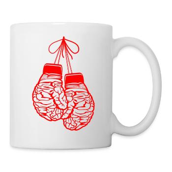 brain gloves - Mug - white - Right