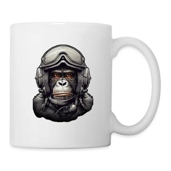 Pilot Monkey Digitale Kunst - Tasse - Weiß - Rechts